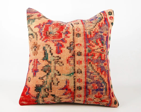 Home Decor Kilim Wool Jut Pillow Case Vintage Throw Home Decor 24" Cushion Cover