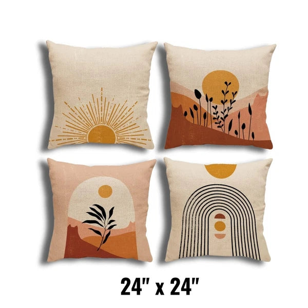 4 PACK Throw Pillow Covers Sofa Decor  Cushion Cases Premium Cushion Cover