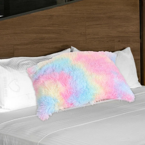 Plush Pillowcase Shaggy Fleece Cases Fluffy Cushion Cover Couch Covers