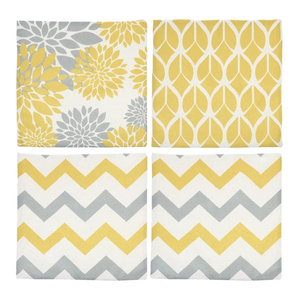 4 Pcs Pillow Case Office Linen Sofa Pillowcase Bed Cushion Cover
