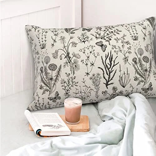 Spring Pillow Covers 12x20 Inch Set of 12" x 20" (Pack of 2) Wild Floral 02
