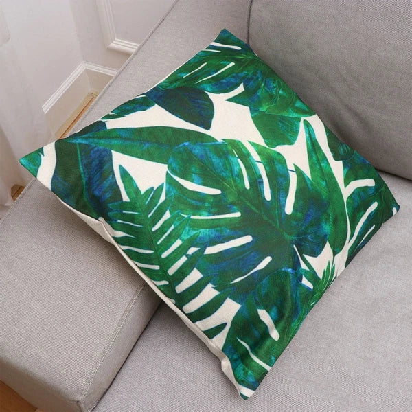 Linen Pillow Covers Sofa Lumbar Pillow Case Summer Vacation Cushion Cases