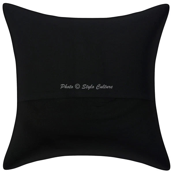 Cushion Cover Pillow Case Embroidered Mirrored Traditional Throw Decor Art Yoga