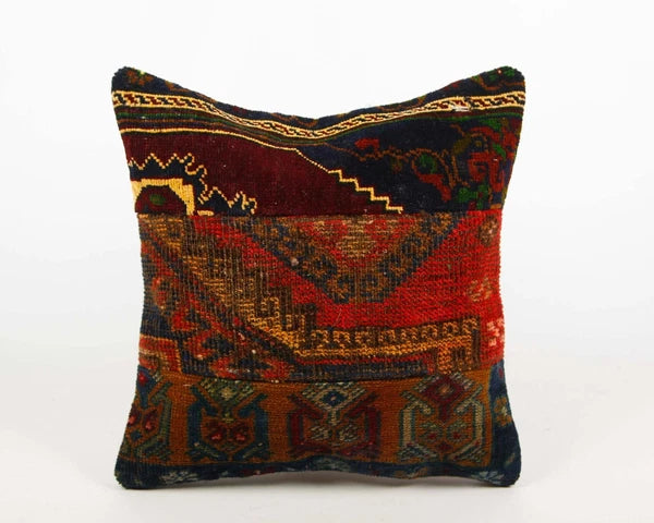 Embroidered Cushion Cover Kilim Pillow Cushion Case Throw Sofa Decor Square 16"