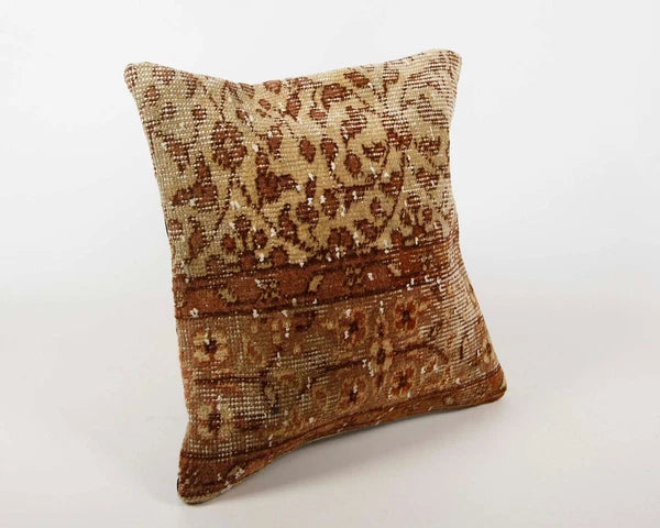 Jute Cushion Cover Home Deco Vintage Throw Case Square Kilim Pillow Handmade 16"