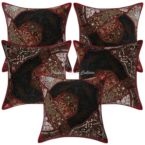 Beaded Handwoven Pillow Cases Floor Boho Home Sofa Art Car Boho Cushion Cover