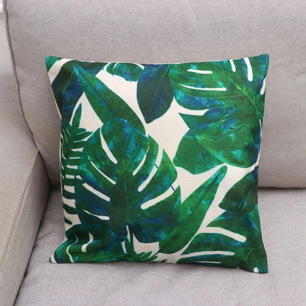 Linen Pillow Covers Sofa Lumbar Pillow Case Summer Vacation Cushion Cases