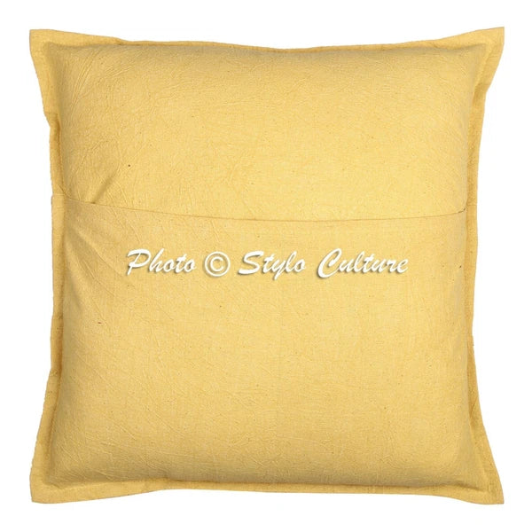 Ethnic Cushion Cover Boho Embroidered 40 x 40 cm Hippie Sofa Car Pillow Case