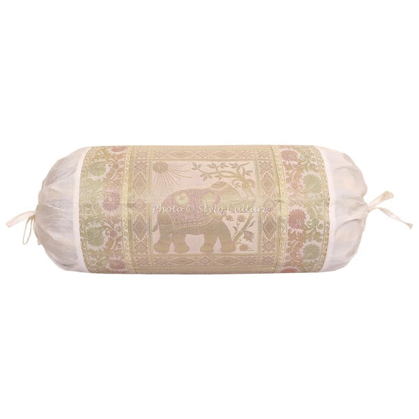 Indian Bolster Pillowcase Elephant Pillow Bedding Cylindrical Neck Sofa Bolster