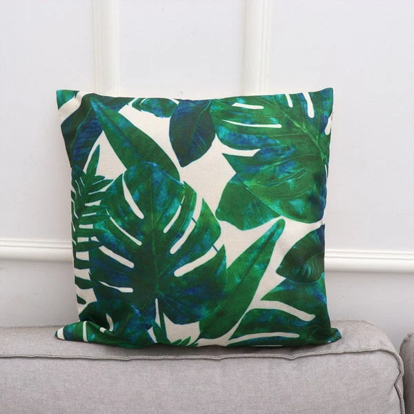 Linen Pillow Covers Sofa Lumbar Pillow Case Summer Vacation Cushion Cases