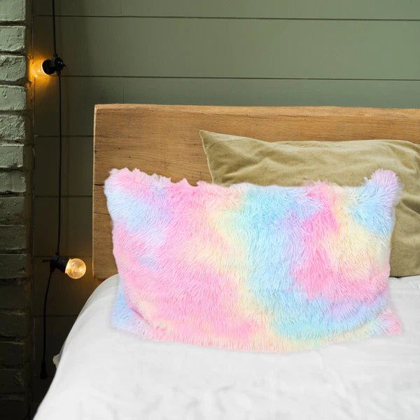 Plush Pillowcase Shaggy Fleece Cases Fluffy Cushion Cover Couch Covers