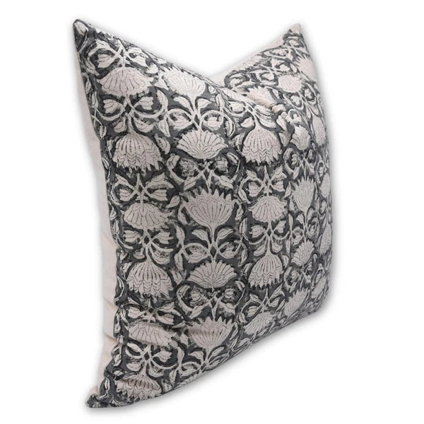 Block Print Duck Canvas Throw 22X22 Pillowcase Cushion Cover, Summer Season D...