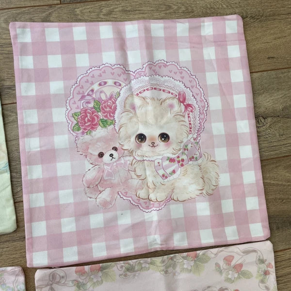 Cute Cat Flower Cushion Covers Throw Pillow Case for Home Sofa Bed Decor
