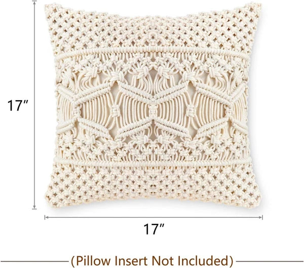 NWT Mkono Throw Pillow Cover Macrame Cushion Case (NO Inserts) 2p Set