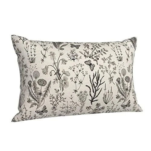 Spring Pillow Covers 12x20 Inch Set of 12" x 20" (Pack of 2) Wild Floral 02