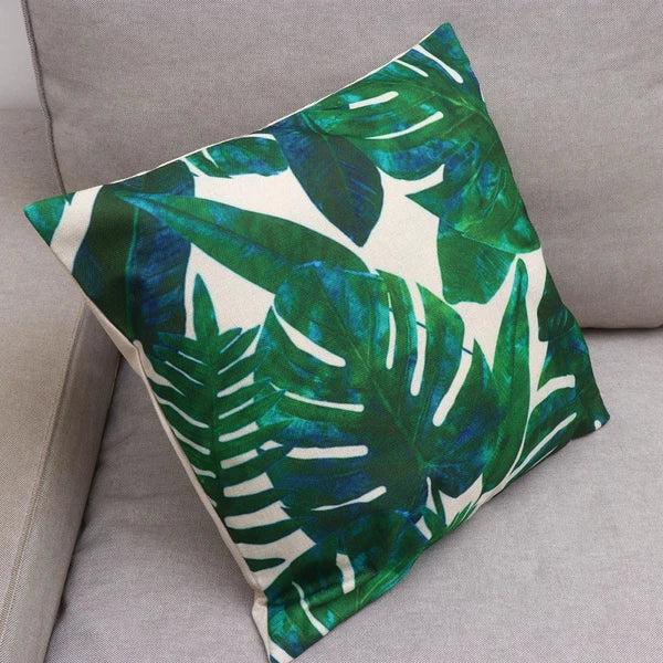 Linen Pillow Covers Sofa Lumbar Pillow Case Summer Vacation Cushion Cases
