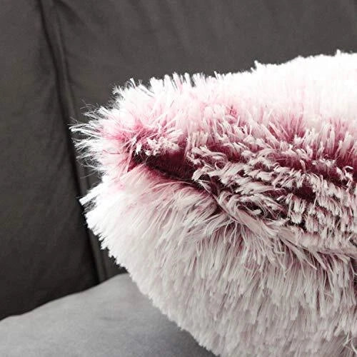 2 Packs Fluffy Plush Pillow Covers 22"x22", Winter Home Decorative Super Warm