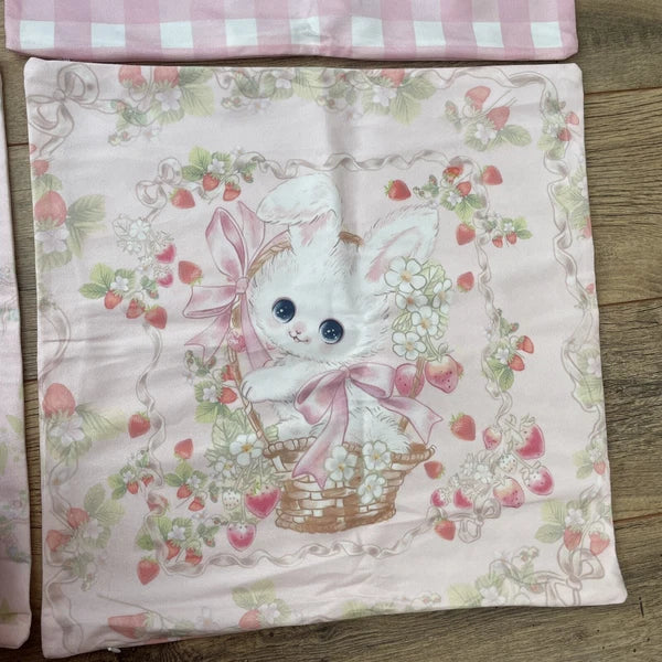 Cute Cat Flower Cushion Covers Throw Pillow Case for Home Sofa Bed Decor