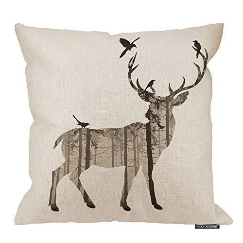 Fashion Deer Sofa Bed Home Decor Pillow Case 18" x 18" (Pack of 1) T29-090