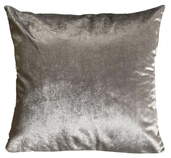 Set of 4 Silver Velvet Cushion Covers 17x17" Soft Plush Sofa Bed Pillow Cases