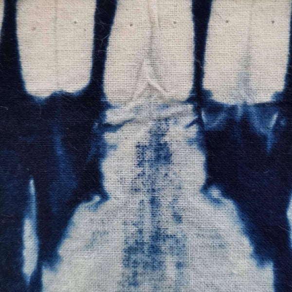 Plant Dyed Shibori Pillowcase, Indigo Tie Dye Cushion Cover, Cotton Linen 18''