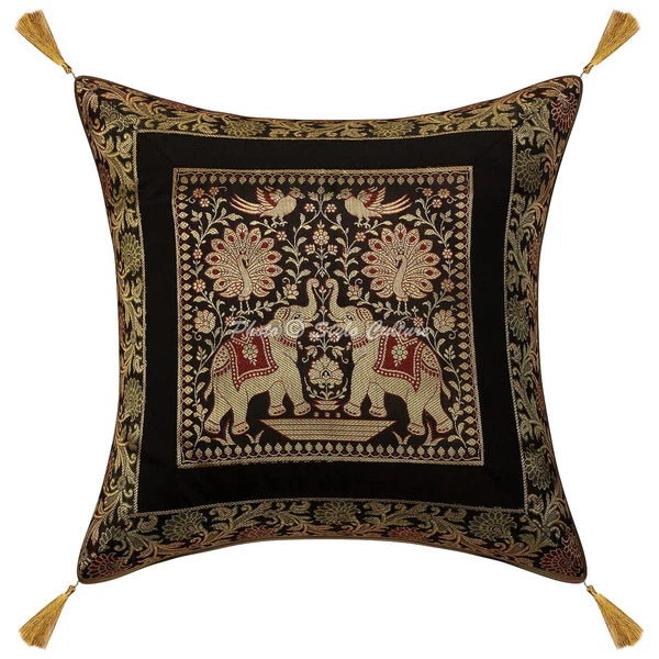 Brocade Jacquard Handwoven Pillow Cases Floor Home Art Car Boho Cushion Cover
