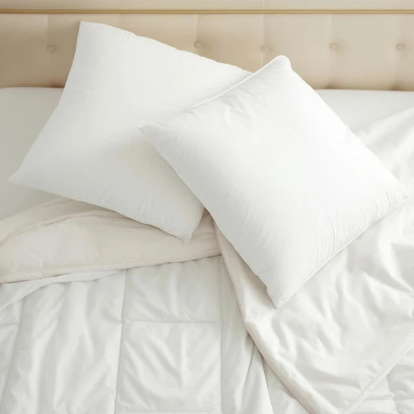 Set of 2 Throw Pillow Inserts, 18X18In White for Bed and Couch