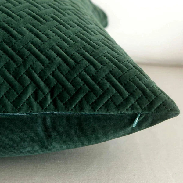 Artcest Set of 2, Decorative Velvet Bed Throw Pillow Case, Sofa Soft Quilted ...