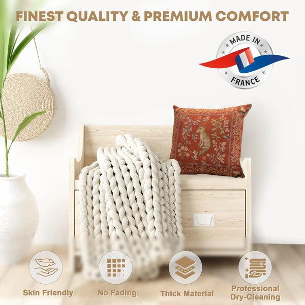 Charlotte Home Furnishings Couch Pillow Covers 19x19 in, Tapestry Throw Pillo...
