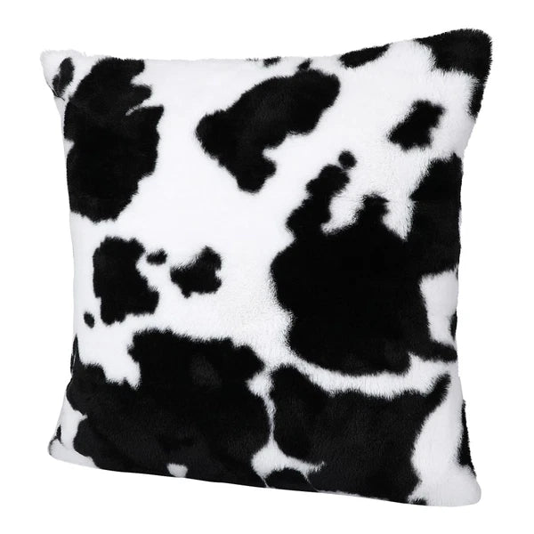 Cow Plush Cushion Travel Pillow Covers Decorative Pillowcase for Sofas