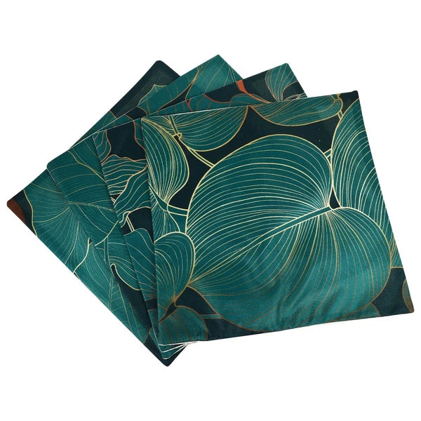 4 Pcs Leaf Decorative Pillow Cover Boho Cushion Travel Couch Bed Pillowcase