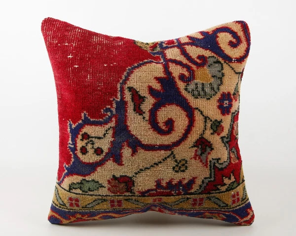 Home Decor Kilim Wool Jut Pillow Case Vintage Throw Home Decor 20" Cushion Cover