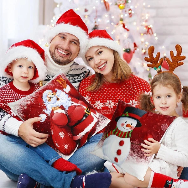 1PC Christmas Pillow Cover 45x45cm Holiday Decoration Throw Case for Sofa Couch