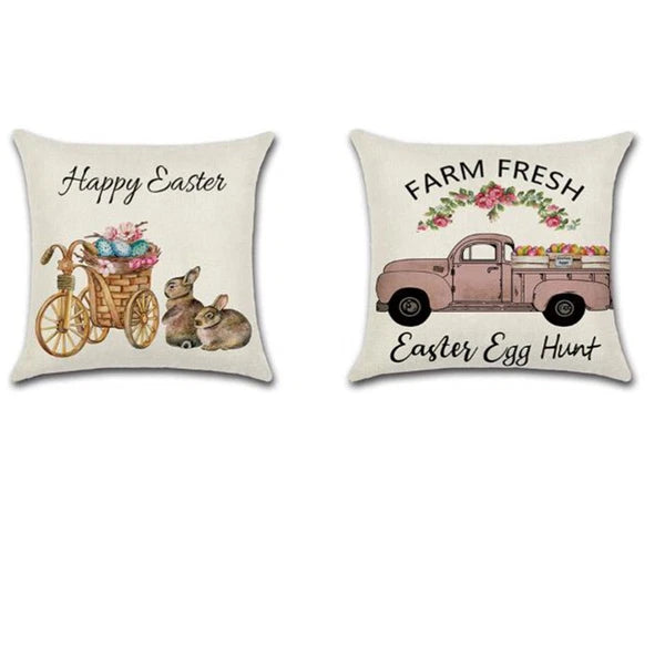 4 Pcs Square Cushion Cover Couch Pillow Cases Throw Cushion Cover