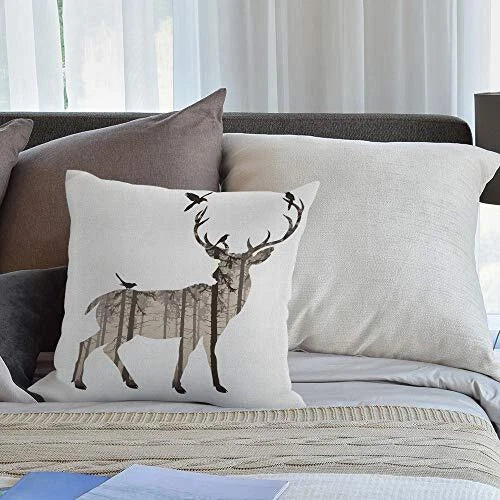 Fashion Deer Sofa Bed Home Decor Pillow Case 18" x 18" (Pack of 1) T29-090