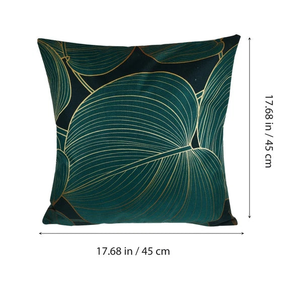 4 Pcs Leaf Decorative Pillow Cover Boho Cushion Travel Couch Bed Pillowcase