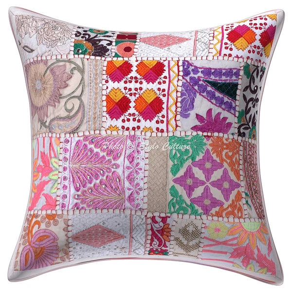 Indian Cushion Cover Pillow Case Vintage Ethnic Traditional Throw Decor Art Yoga