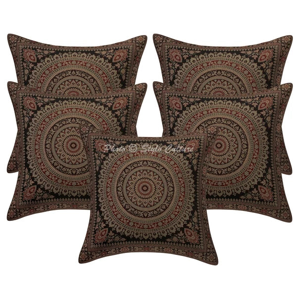 Handwoven Home Decor Cushion Brocade Jacquard Throw Pillow Cover Case Meditation
