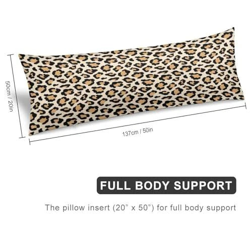 Body Pillow cover Leopard Print Safari Wild Animals Cheetah Skin Texure Wildlife