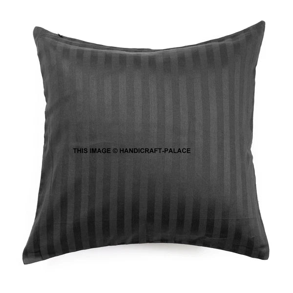 5 PC Satin Plain Solid Pillow Case Bed Sofa Waist Cushion Cover Throw Home Decor