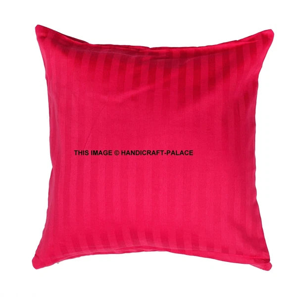 5 PC Satin Plain Solid Pillow Case Bed Sofa Waist Cushion Cover Throw Home Decor