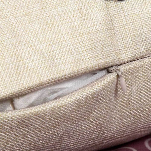 2 Pcs Leaf Pillow Cover Cushion Autumn Linen Sofa Pillowcase Square