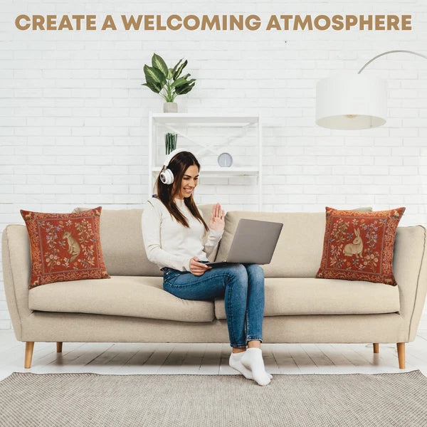Charlotte Home Furnishings Couch Pillow Covers 19x19 in, Tapestry Throw Pillo...