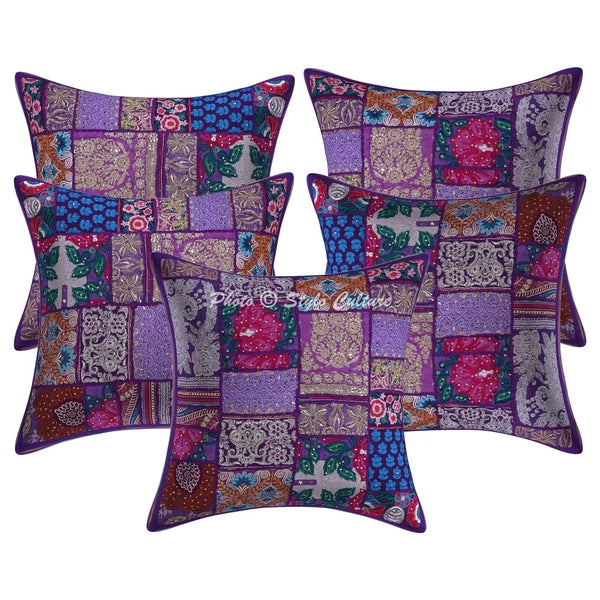 Vintage Cushion Cover Patchwork Boho Bohemian Car Pillow Cases For Home Decor