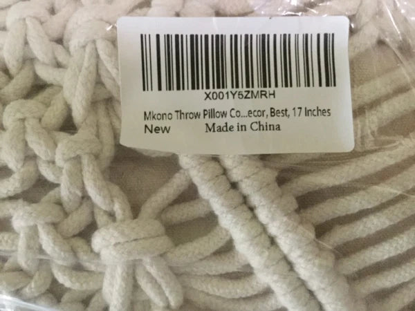 NWT Mkono Throw Pillow Cover Macrame Cushion Case (NO Inserts) 2p Set