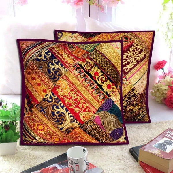 33% Off 16"-2 Handmade Patchwork Ethnic Living Room Sofa Pillow Cushion Covers
