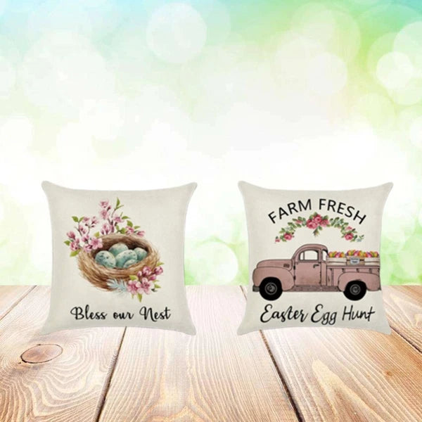 4 Pcs Square Cushion Cover Couch Pillow Cases Throw Cushion Cover