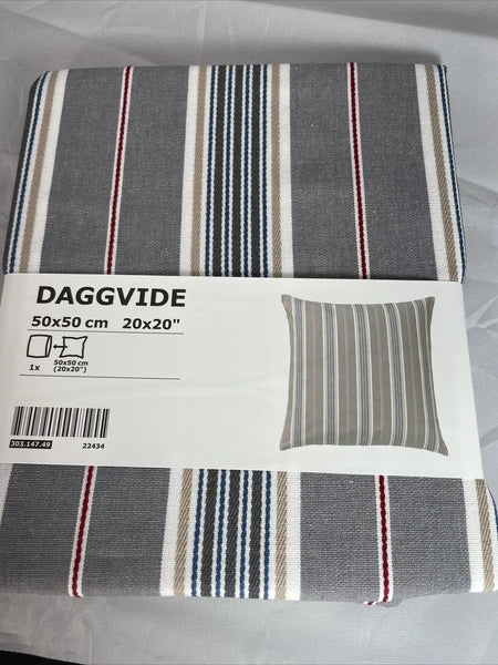 IKEA DAGGVIDE Cushion Pillow Cover, Couch Sofa, Gray/Multicolor, 20x20" - 4 PACK