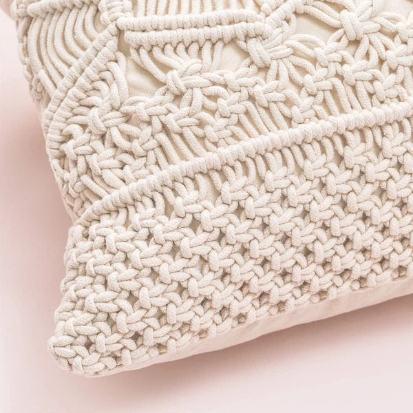 NWT Mkono Throw Pillow Cover Macrame Cushion Case (NO Inserts) 2p Set