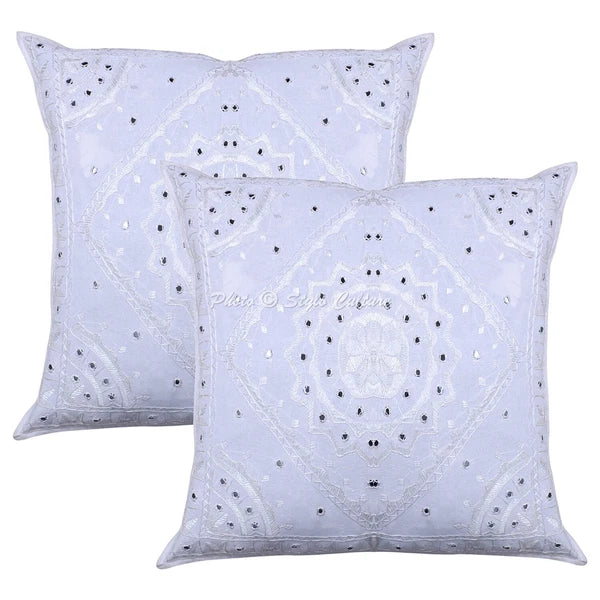 Embroidered Cushion Cover Ethnic Throw Pillow Case Hippie Gypsy Home Decor